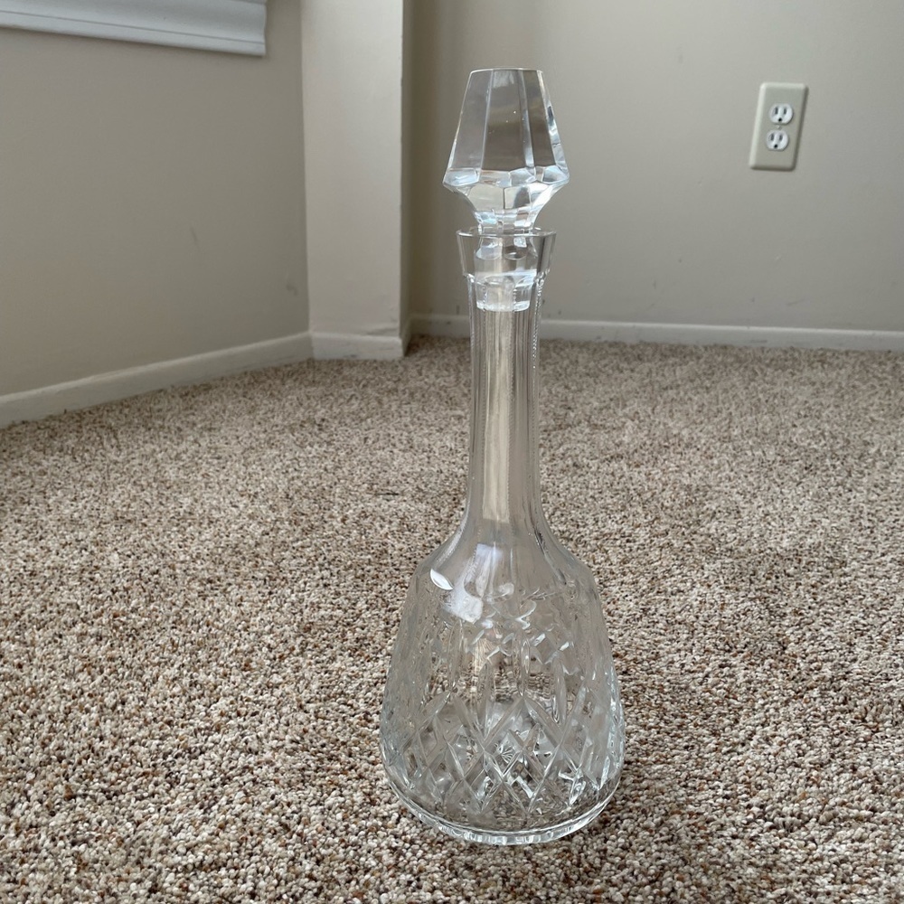 Vintage Glass Crystal Liquor Decanter With Stopper
